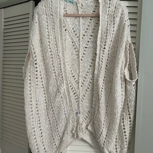 Maurices Cream Open-Knit Cardigan